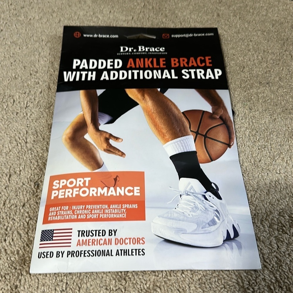 Dr Brace Padded Ankle Brace With Strap Sport Performance X Large Dr Brace Padded Ankle Brace With Strap Sport Performance X Large